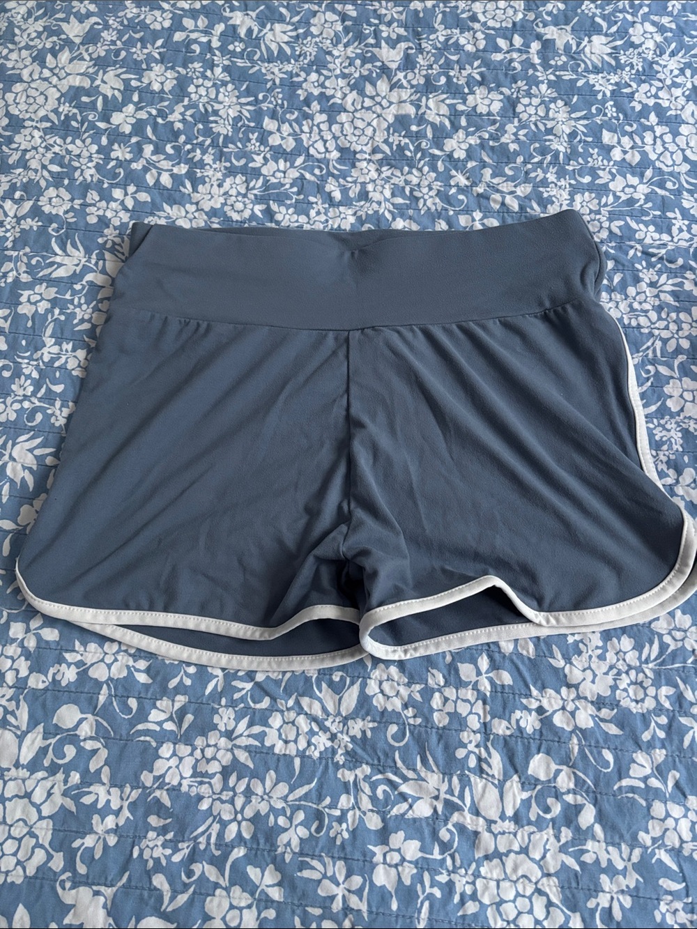 Women’s Navy Athletic Shorts with White Trim